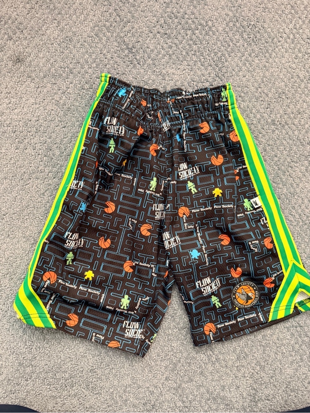 Flow society Pac-Man Youth XXS Basketball Print Shorts